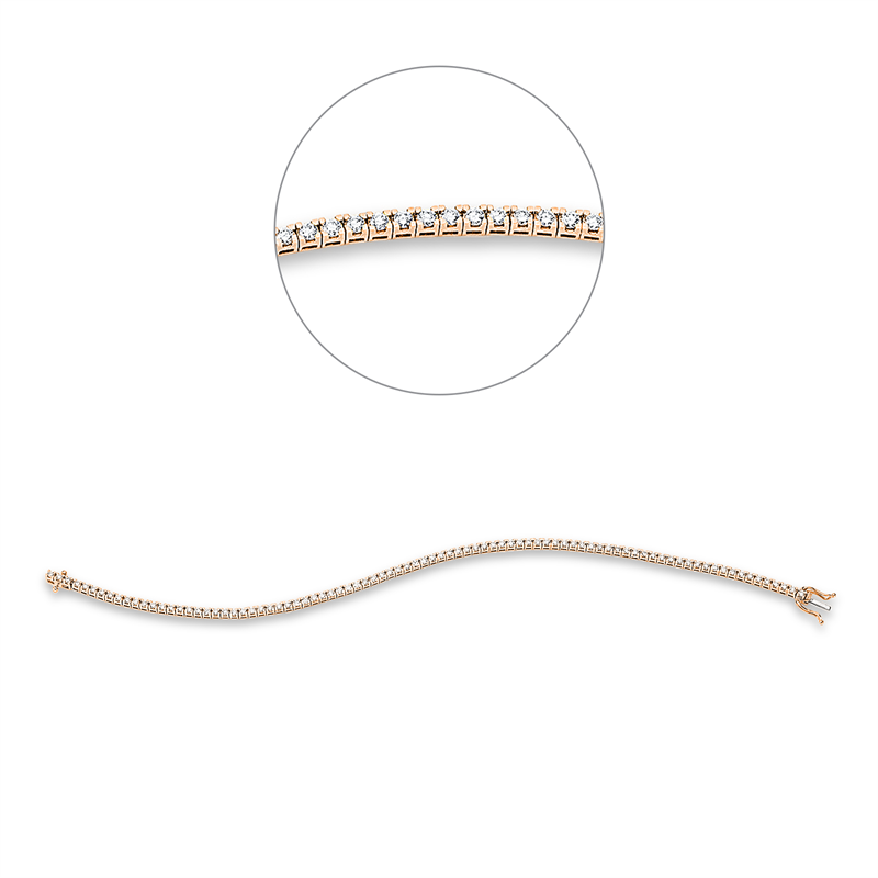 Tennisarmband Armband Weißgold 18kt 1,5ct