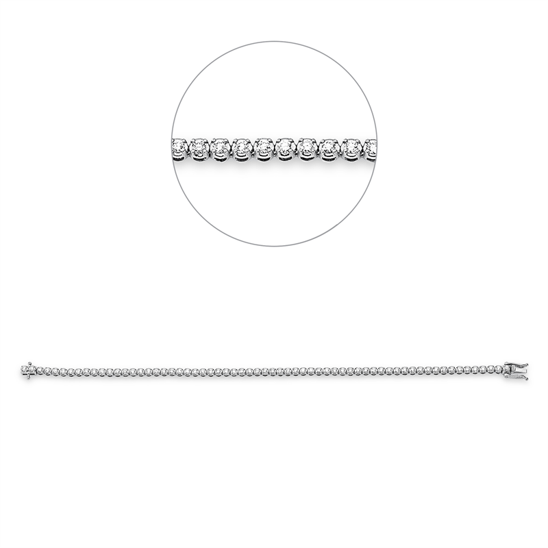 Tennisarmband Armband Weißgold 18kt 1,51ct