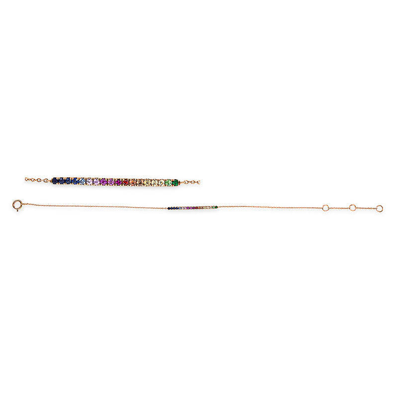 Rainbow & Multicolor Armband Rotgold 18kt