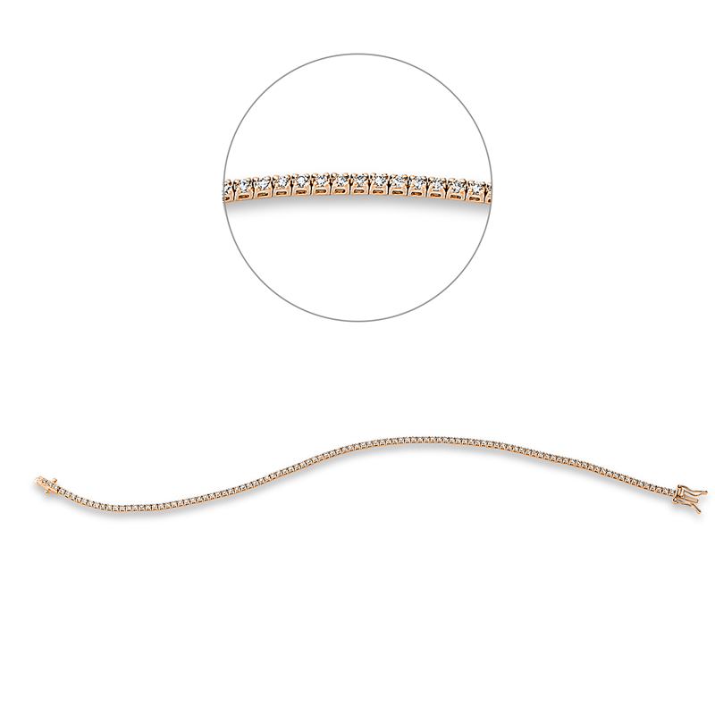 Tennisarmband Armband Rotgold 18kt 0,92ct