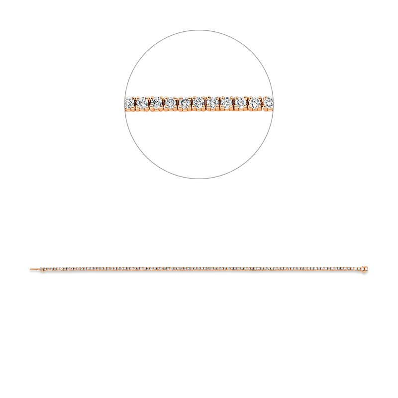 Tennisarmband Armband Rotgold 18kt 1,59ct