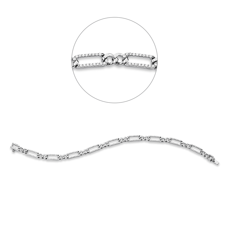 Exklusiv Armband Weißgold 18kt 1ct