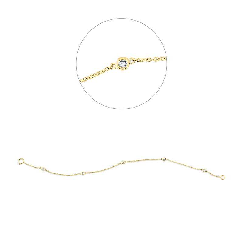Modern Woman Armband Gelbgold 18kt 0,14ct