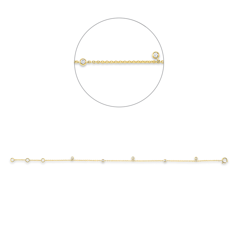 Modern Woman Armband Gelbgold 18kt 0,1ct