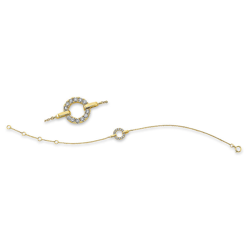 Modern Woman Armband Gelbgold 18kt 0,16ct