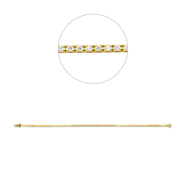Tennisarmband Armband Gelbgold / Weißgold 18kt Ref-5E619