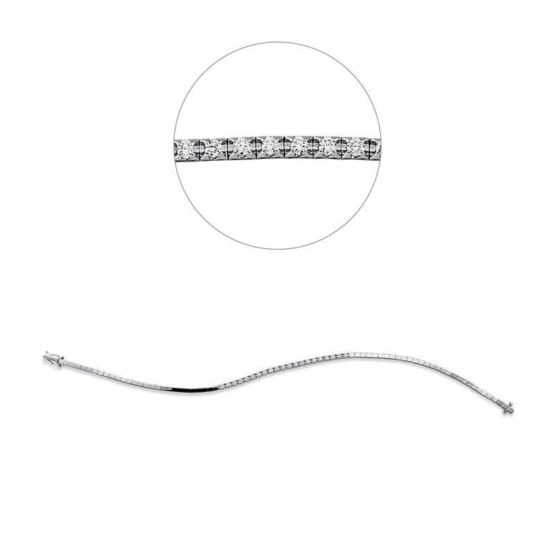 Tennisarmband Armband Weißgold 18kt 0,34ct