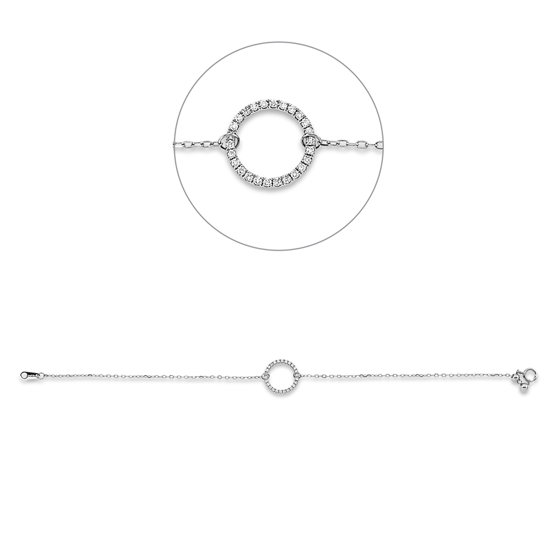 Modern Woman Armband Weißgold 18kt Ref-5E749