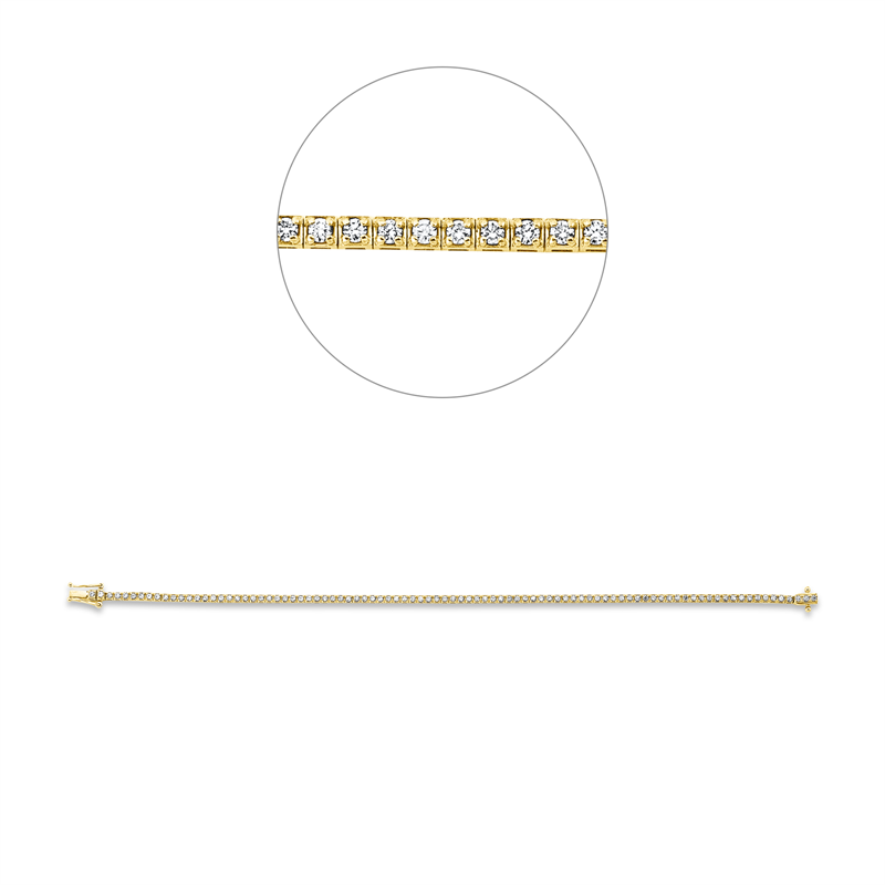 Tennisarmband Armband Gelbgold 18kt Ref-5E867