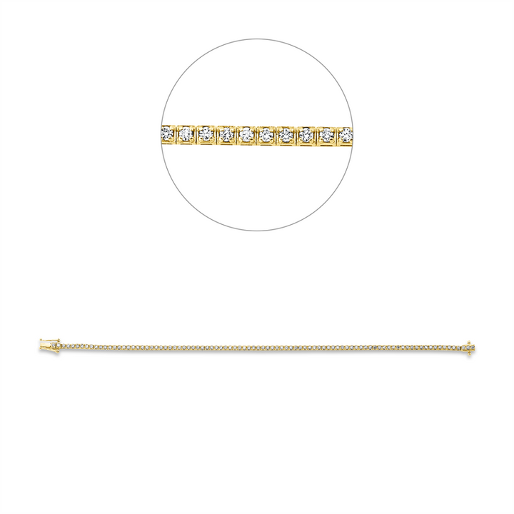 Tennisarmband Armband Gelbgold 18kt Ref-5E867