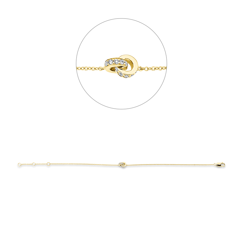 Modern Woman Armband Gelbgold 18kt 0,1ct