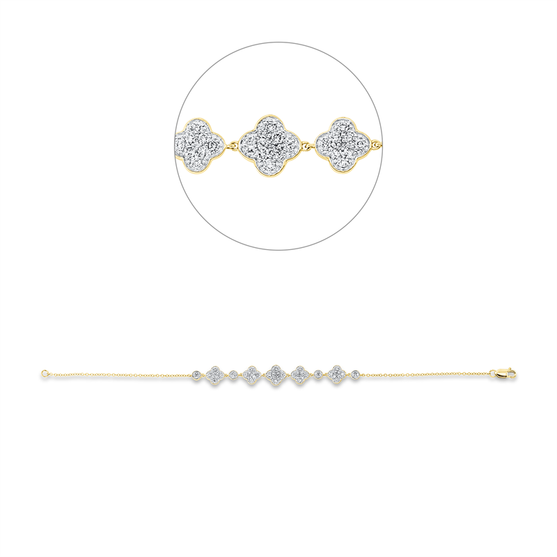 Modern Woman Armband Gelbgold 14kt 0,66ct