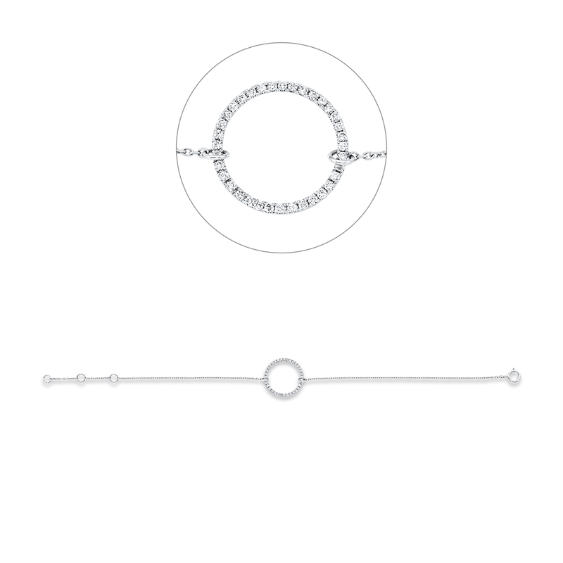 Modern Woman Armband Weißgold 18kt 0,19ct