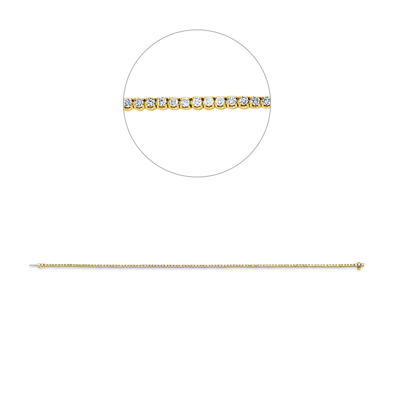 Tennisarmband Armband Gelbgold / Weißgold 18kt 1ct