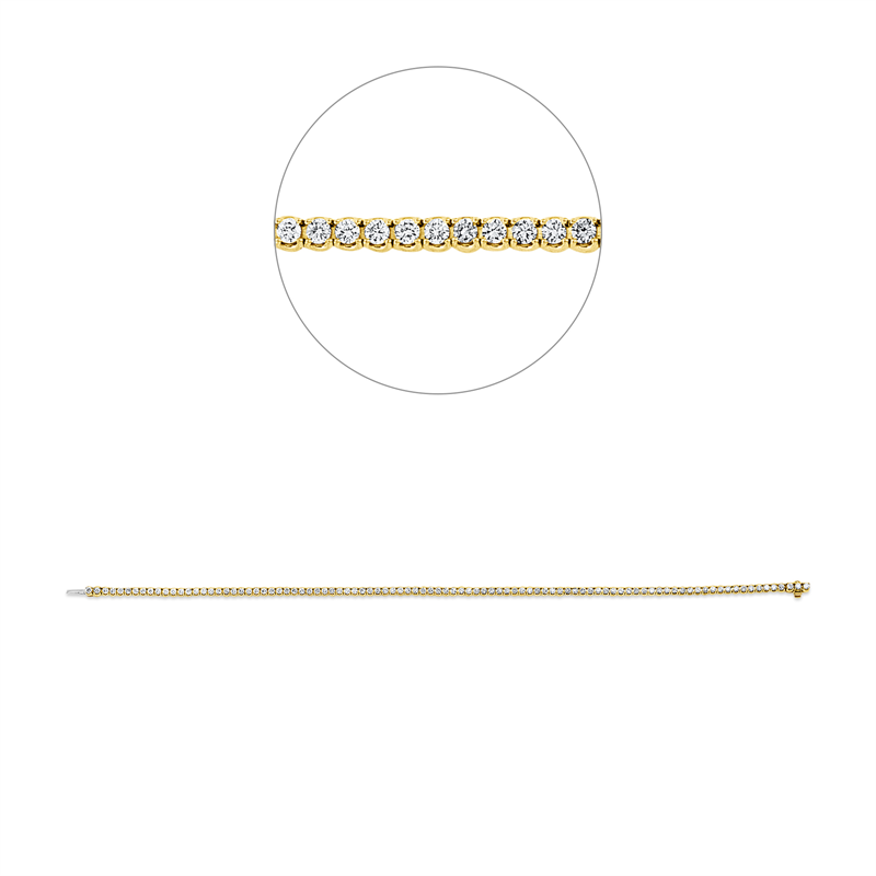 Tennisarmband Armband Gelbgold / Weißgold 18kt 1,52ct