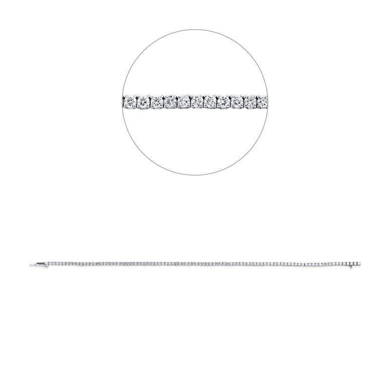 Tennisarmband Armband Weißgold 14kt Ref-5F244