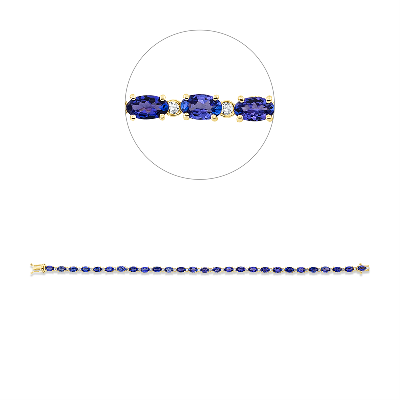 Farbstein Classic Armband Gelbgold 14kt 0,49ct