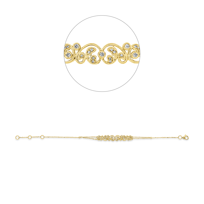 Modern Woman Armband Gelbgold 18kt 0,12ct