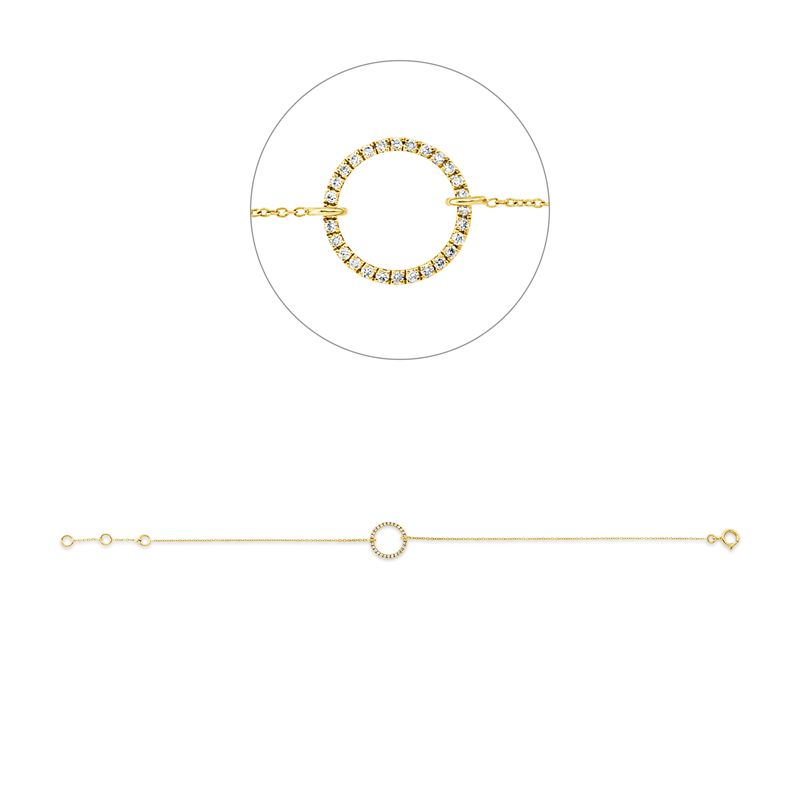 Modern Woman Armband Gelbgold 18kt 0,07ct