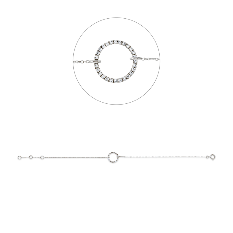 Modern Woman Armband Gelbgold 18kt 0,07ct