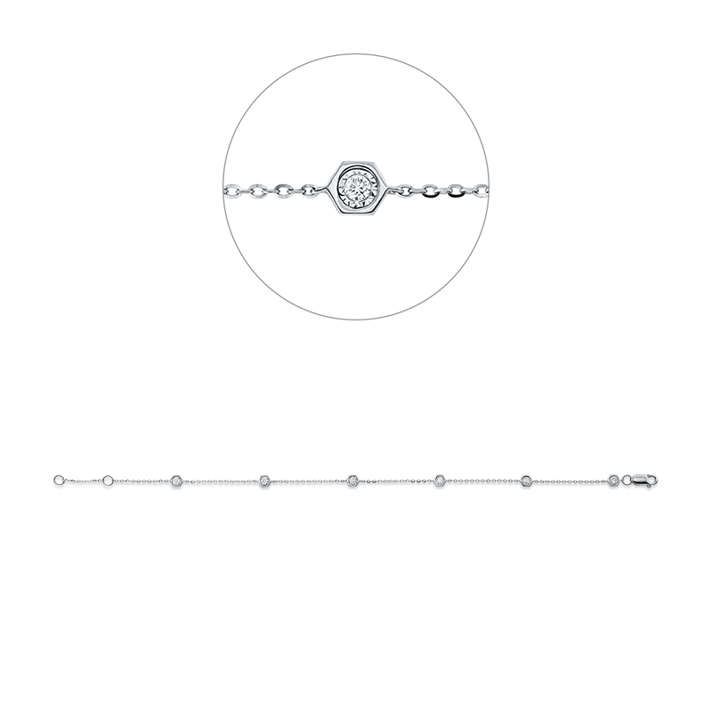 Modern Woman Armband Weißgold 18kt 0,13ct