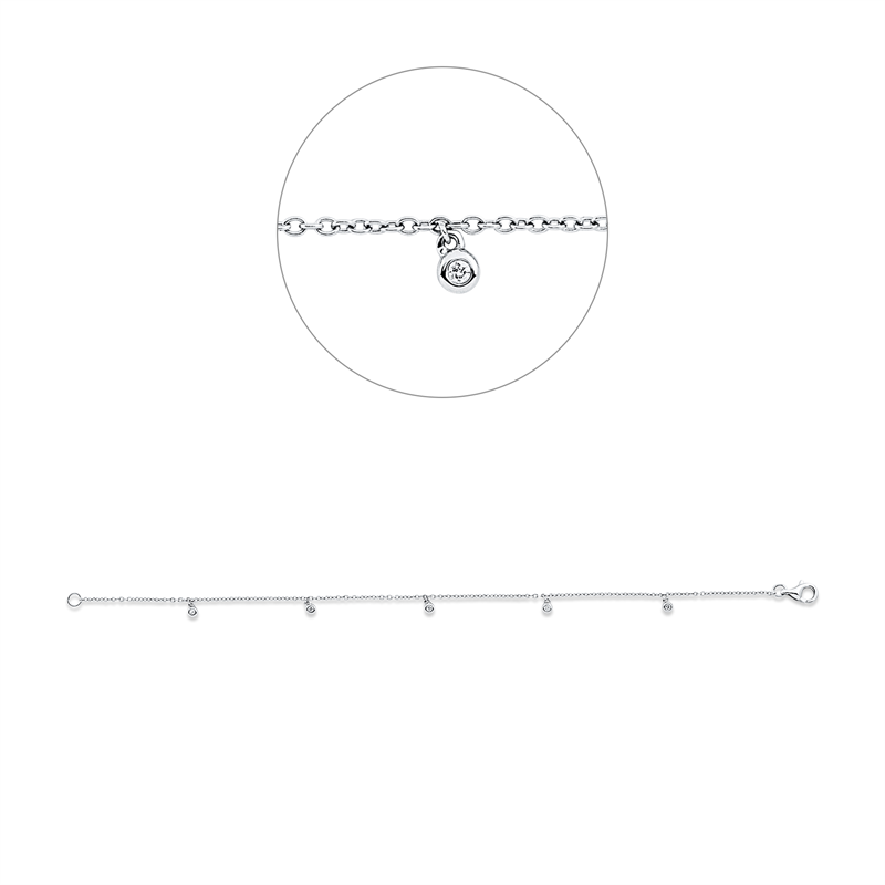 Modern Woman Armband Weißgold 18kt 0,05ct