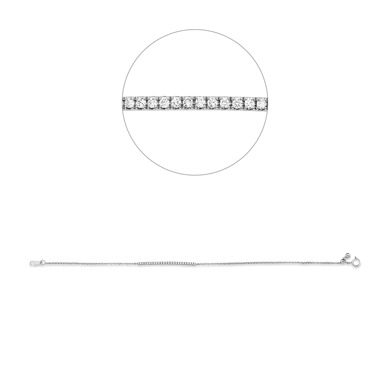 Modern Woman Armband Weißgold 18kt 0,15ct