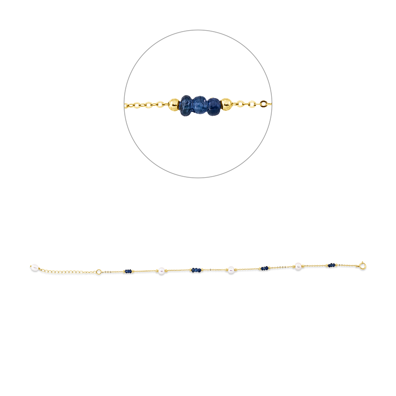 Perle Armband Gelbgold 18kt