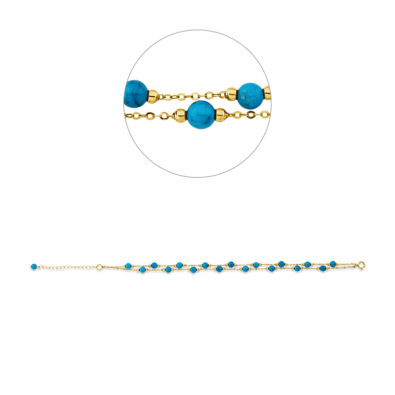 Farbstein Fashion Armband Gelbgold 18kt
