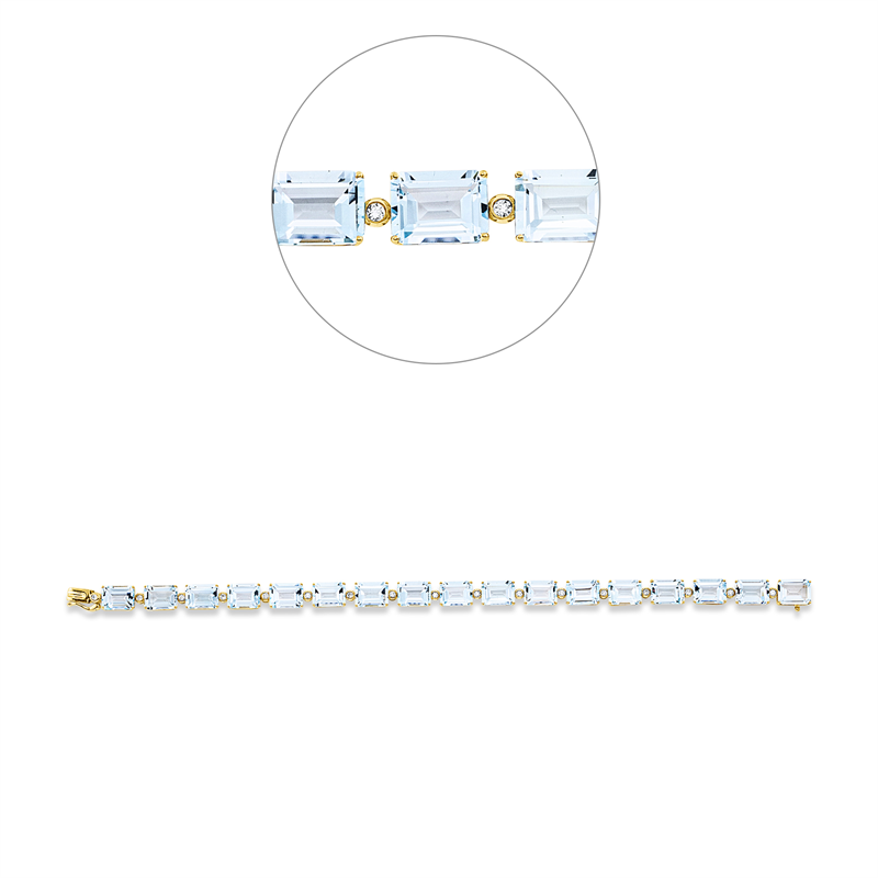 Farbstein Fashion Armband Gelbgold 18kt 0,27ct