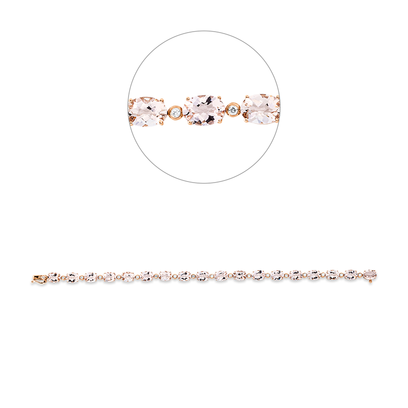 Farbstein Fashion Armband Rotgold 18kt 0,29ct