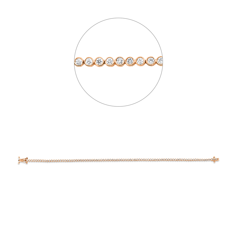 Modern Woman Armband Rotgold 18kt 1,02ct