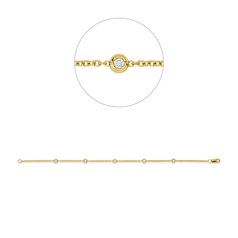 Modern Woman Armband Gelbgold 18kt 0,16ct