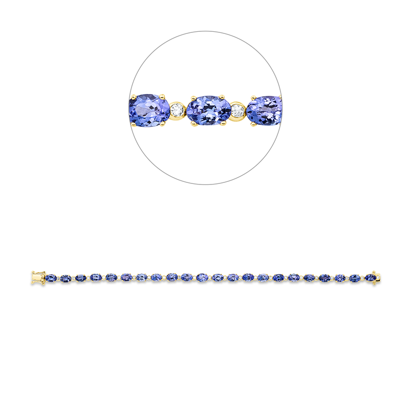 Farbstein Classic Armband Gelbgold 14kt 0,48ct