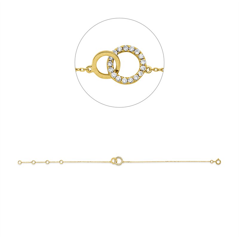 Modern Woman Armband Weißgold 18kt 0,09ct