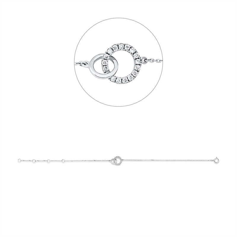Modern Woman Armband Weißgold 18kt Ref-5G136