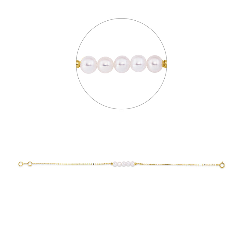 Perle Armband Gelbgold 18kt