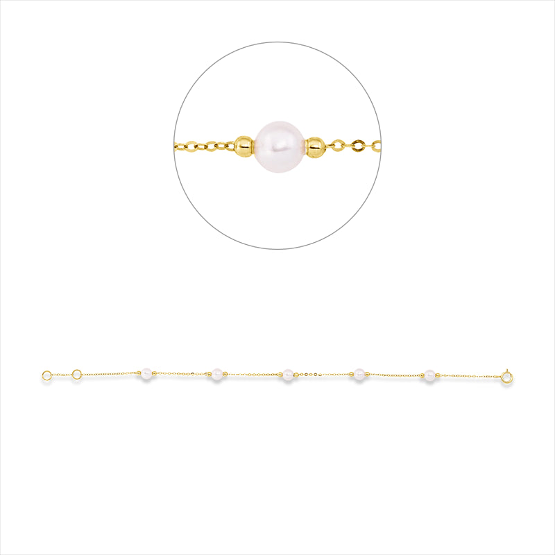 Perle Armband Gelbgold 18kt