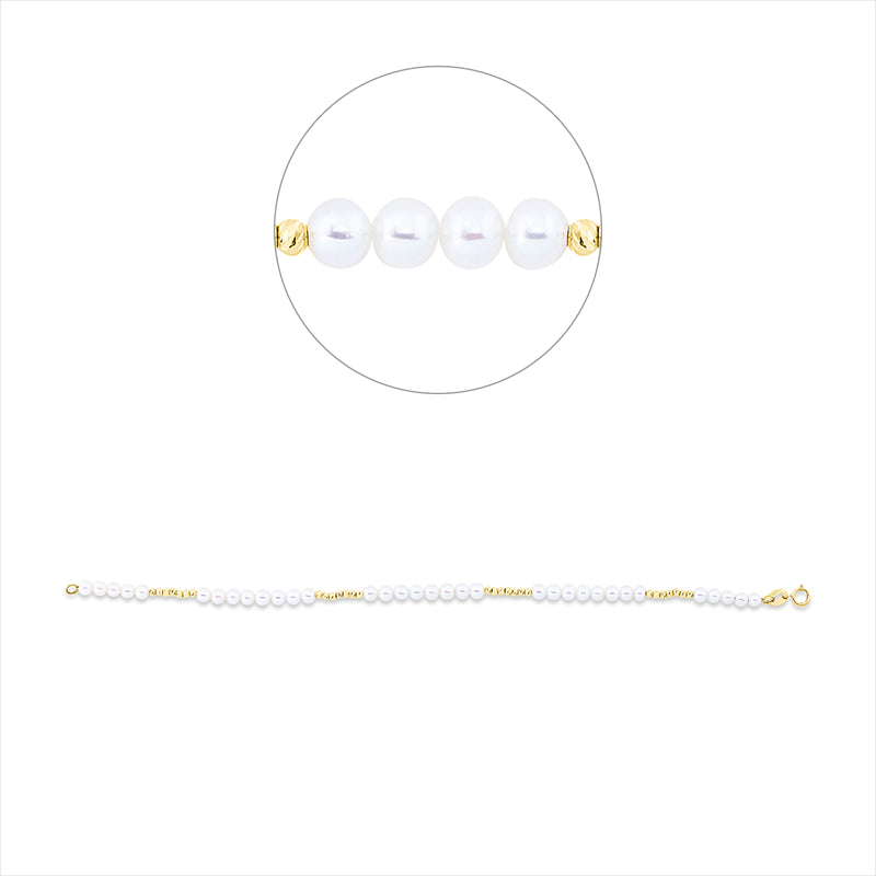 Perle Armband Gelbgold 18kt