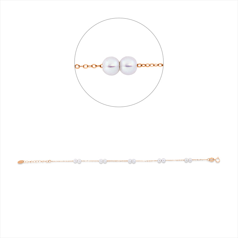 Perle Armband Rotgold 18kt