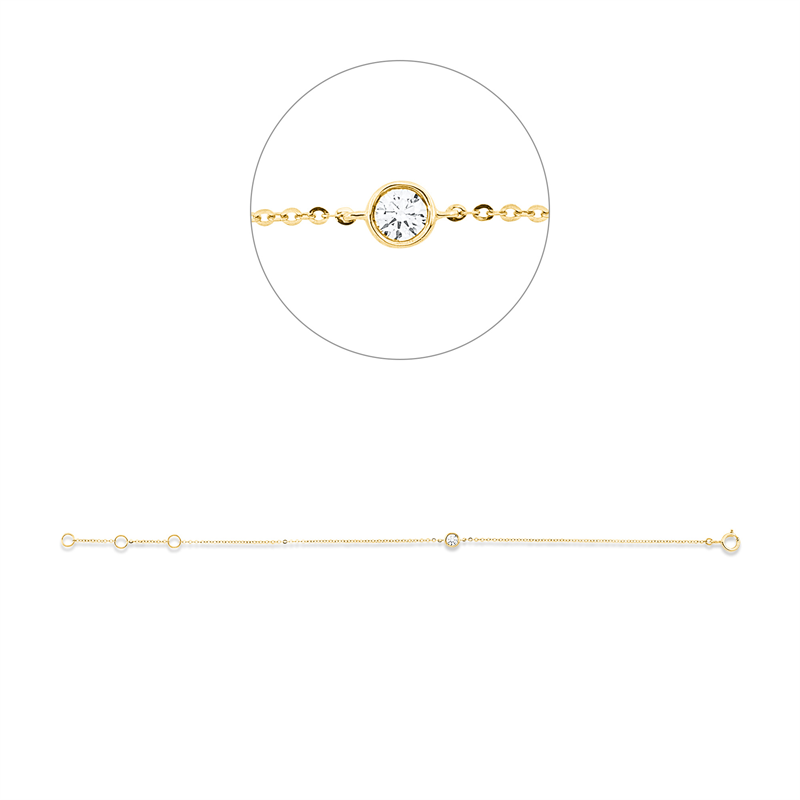 Modern Woman Armband Gelbgold 18kt 0,1ct