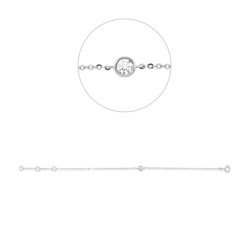 Modern Woman Armband Rotgold 18kt 0,1ct