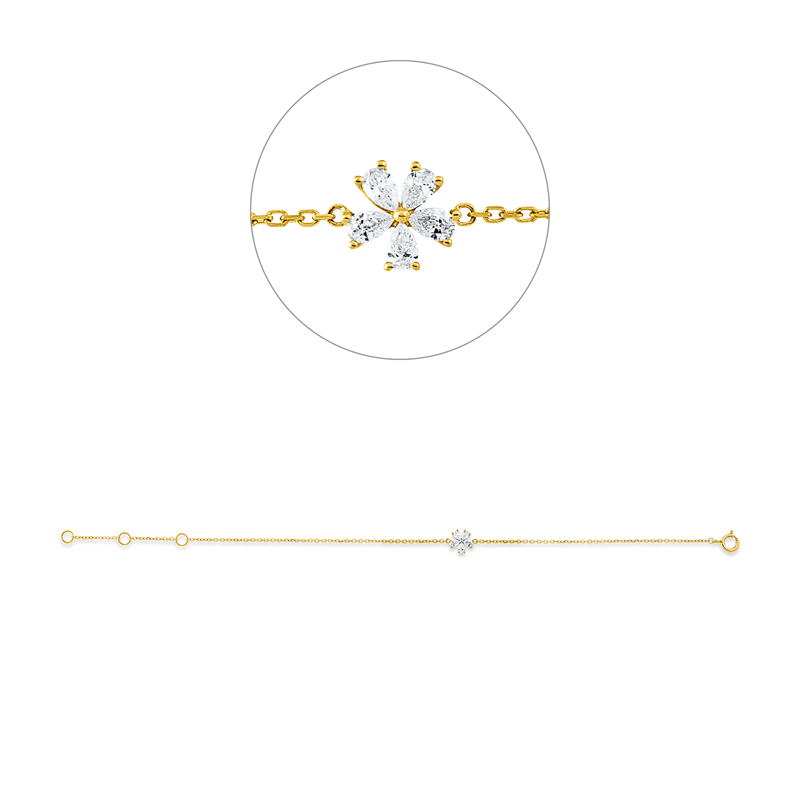 Modern Woman Armband Gelbgold 18kt 0,18ct