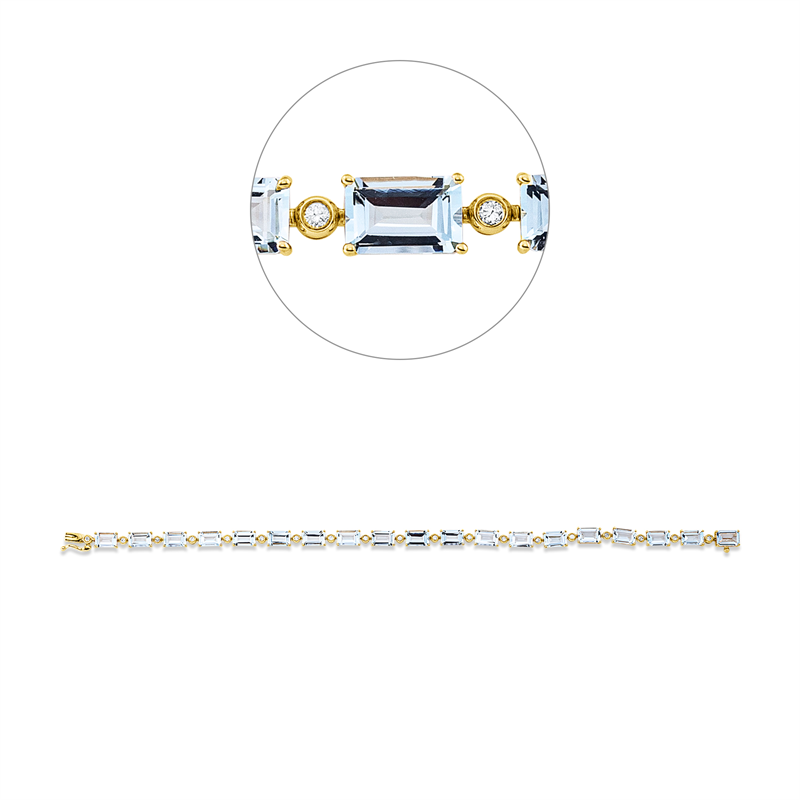 Farbstein Fashion Armband Gelbgold 18kt 0,21ct