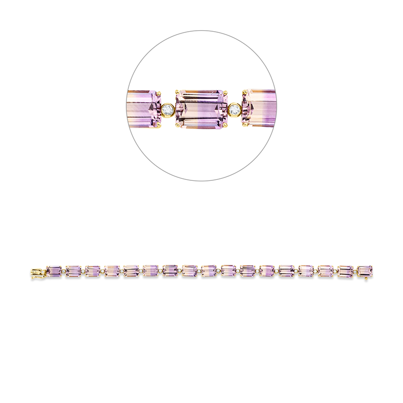 Farbstein Fashion Armband Gelbgold 18kt 0,28ct