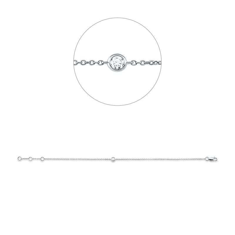 Modern Woman Armband Weißgold 18kt 0,09ct