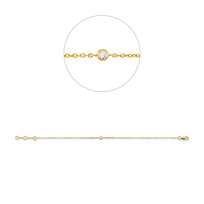 Modern Woman Armband Weißgold 18kt 0,03ct