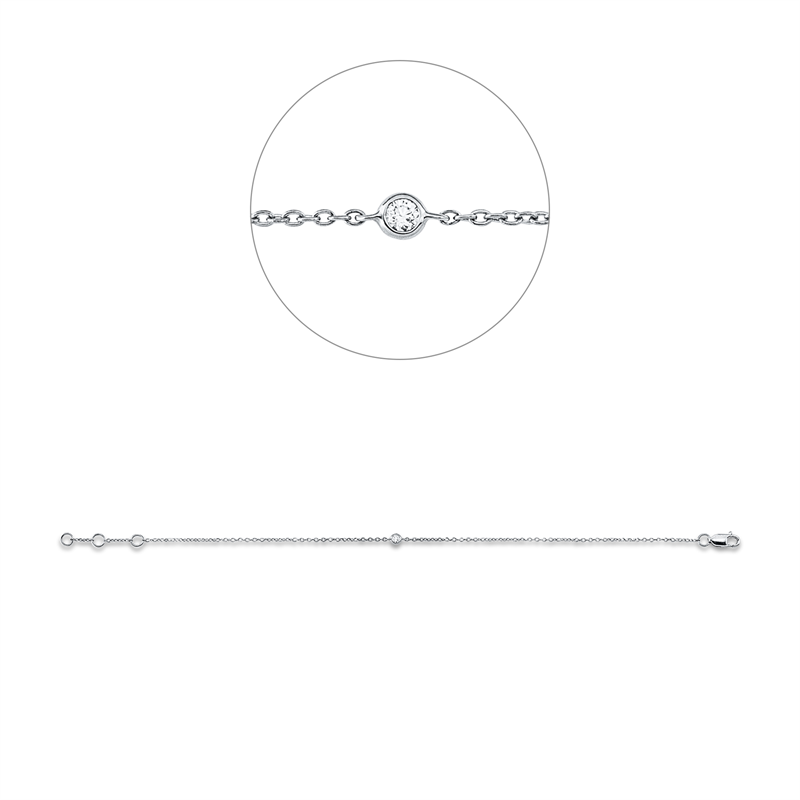 Modern Woman Armband Weißgold 18kt 0,03ct