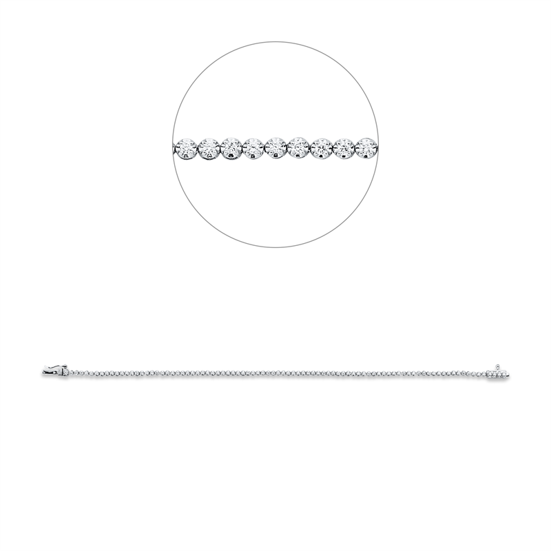 Tennisarmband Armband Weißgold 18kt 0,47ct