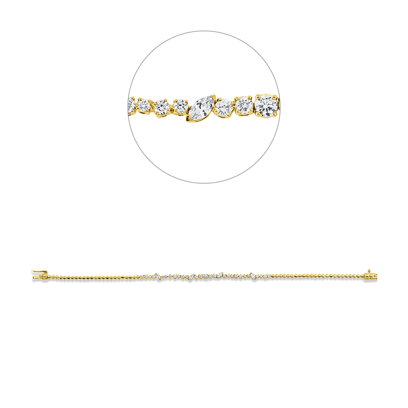 Modern Woman Armband Gelbgold 18kt 0,94ct